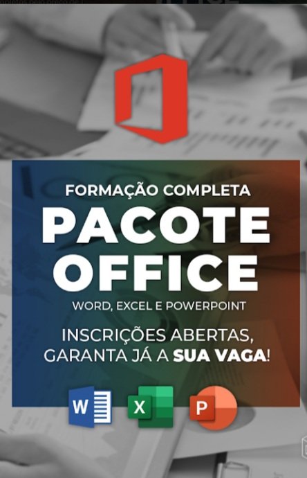 Curso de informática completo Curso de pacote Office completo Anuncie Aqui e venda muito mais